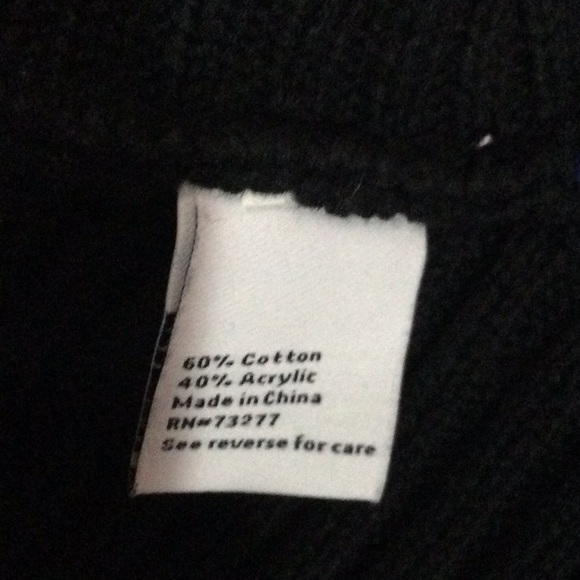 NWOT Black and Cobalt Houndstooth Sweater (M) - Picture 7 of 10